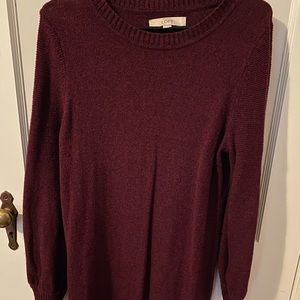 Burgundy Loft sweater dress